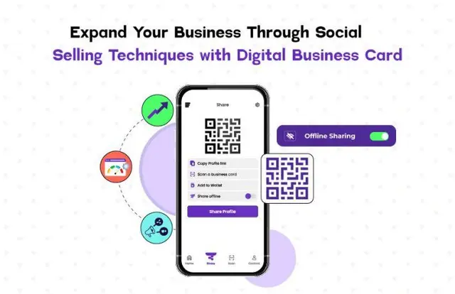 Expand Your Business Through Social Selling Techniques with Digital Business Card