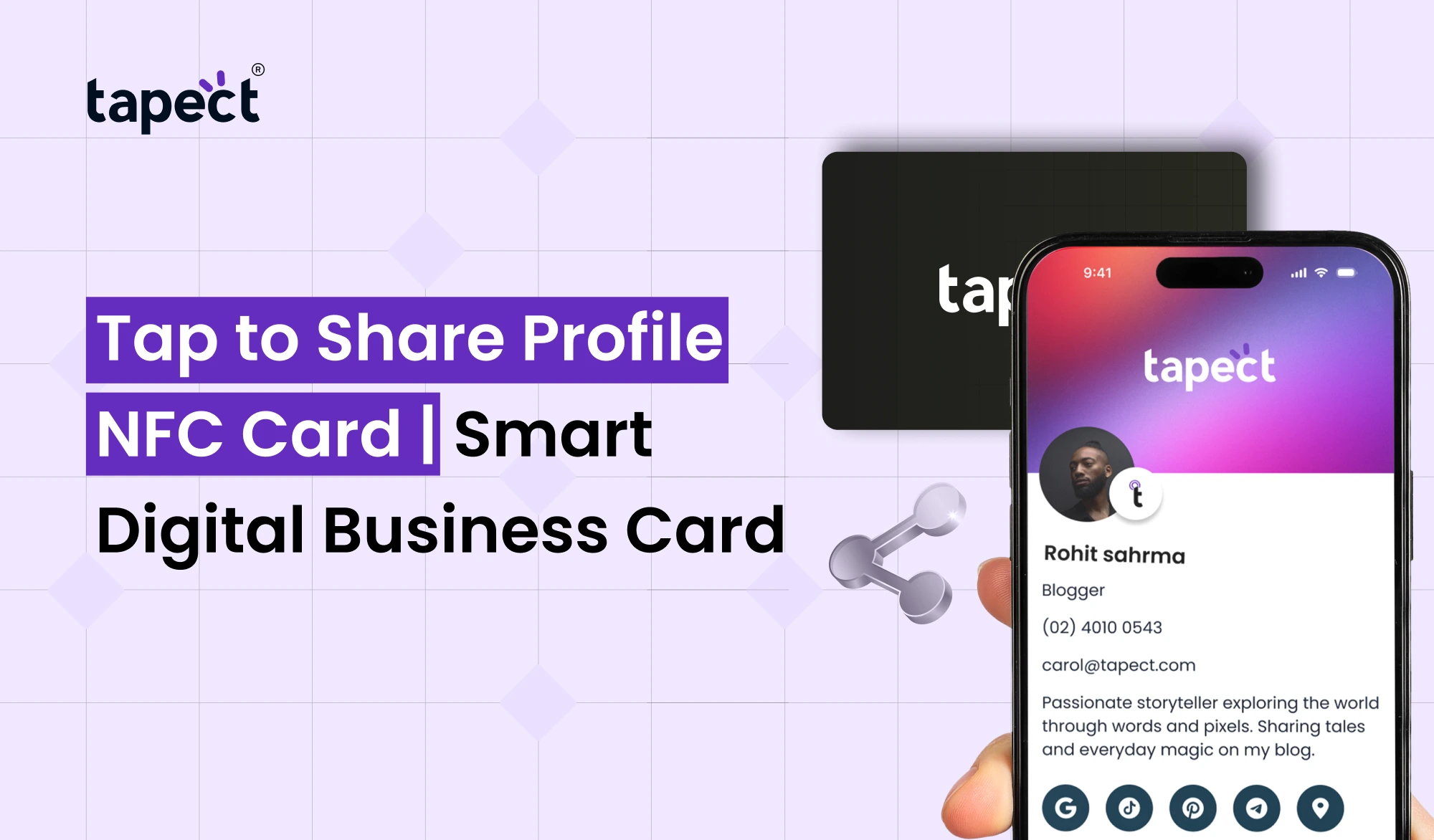 Tap to Share Profile NFC Card | Smart Digital Business Card